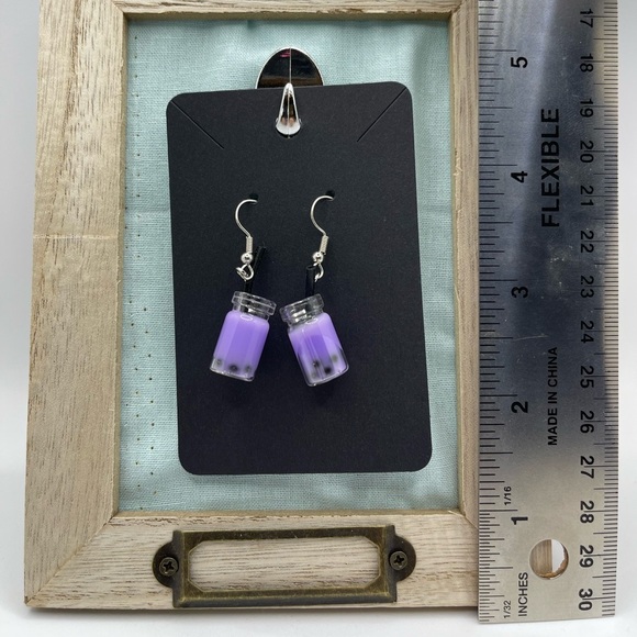 3 for $20 Purple Boba Tea Acrylic Dangle Earrings “You Pick 3” - Picture 2 of 6